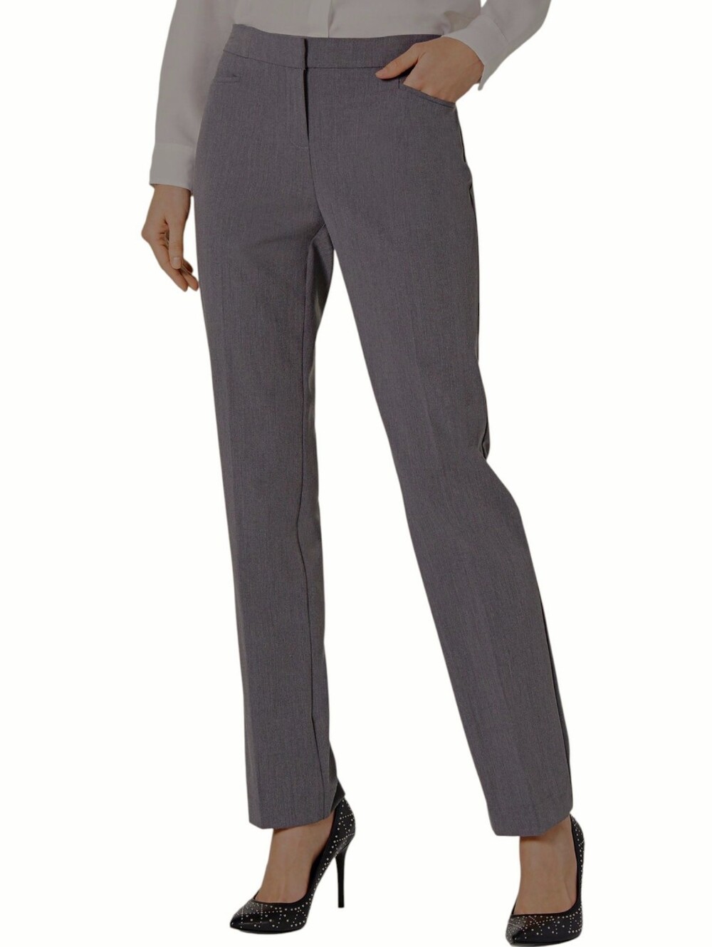 NEW Alfani Essentials Grey Straight Leg Dress Pants - Size 6 Womens